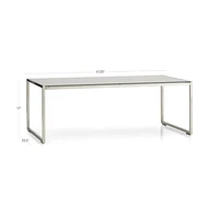 Dune Outdoor Coffee Table with Taupe Painted Glass