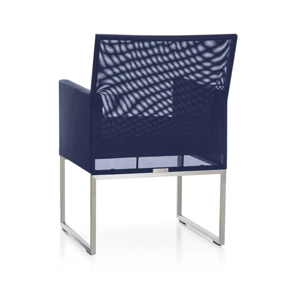 Dune Navy Outdoor Dining Chair with Sunbrella ® Cushion
