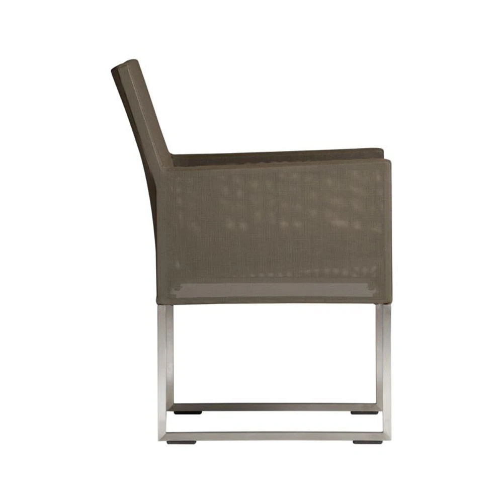 Dune Taupe Outdoor Dining Chair with Sunbrella ® Cushion