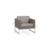 Dune Black Outdoor Lounge Chair with Cushions