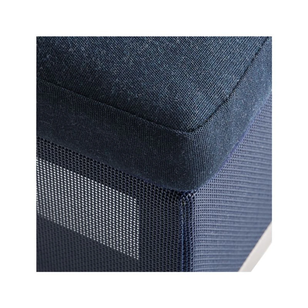 Dune Navy Outdoor Dining Side Chair with Sunbrella ® Cushion