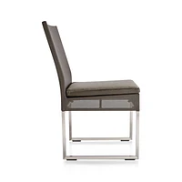 Dune Taupe Outdoor Dining Side Chair with Sunbrella ® Cushion