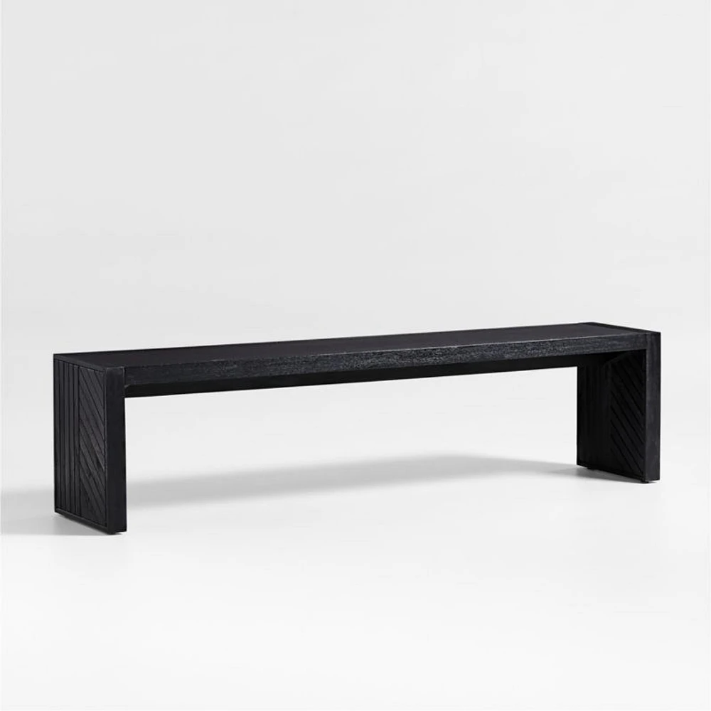 Dunewood 72" Charcoal Wood Dining Bench