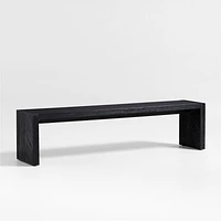 Dunewood 72" Charcoal Wood Dining Bench