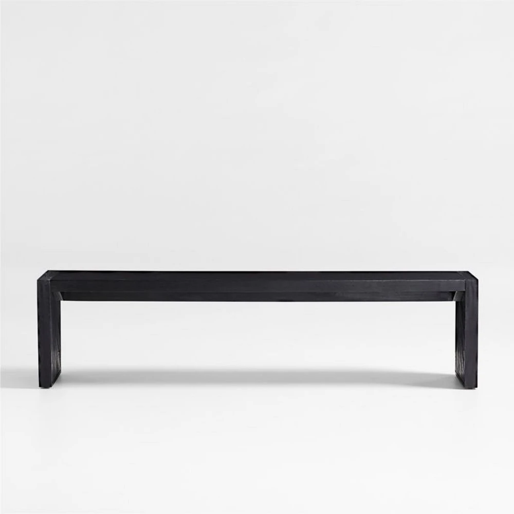 Dunewood 72" Charcoal Wood Dining Bench