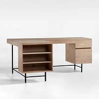 Dunn Oak L-Shaped Desk