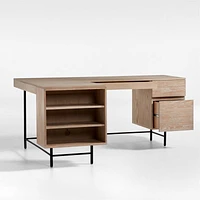 Dunn Oak L-Shaped Desk