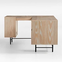 Dunn Oak L-Shaped Desk