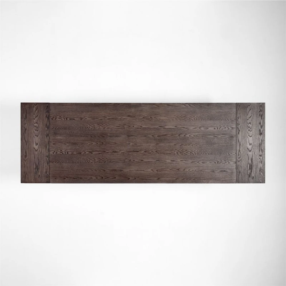 Eastham 90"-118" Brushed Charcoal Oak Wood Extendable Dining Table
