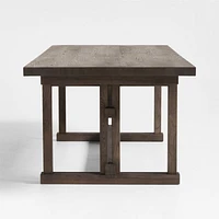 Eastham 90"-118" Brushed Charcoal Oak Wood Extendable Dining Table