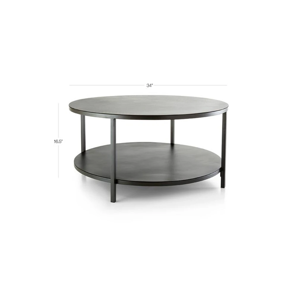 Echelon Round Coffee Table with Shelf