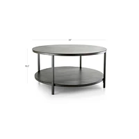 Echelon Round Coffee Table with Shelf