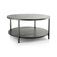 Echelon Round Coffee Table with Shelf