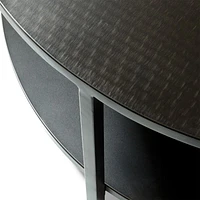Echelon Round Coffee Table with Shelf