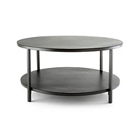 Echelon Round Coffee Table with Shelf