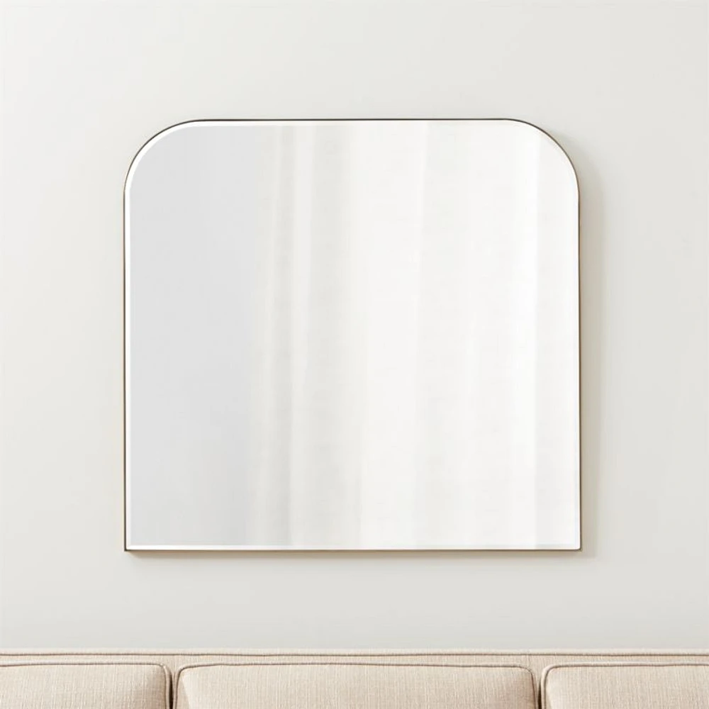 Edge Brass Arch Wall Mirror 36"x34"