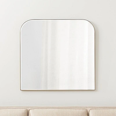 Edge Brass Arch Wall Mirror 36"x34"