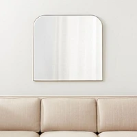 Edge Brass Arch Wall Mirror 36"x34"