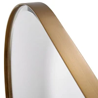 Edge Small Brass Capsule Wall Mirror 16"x48"