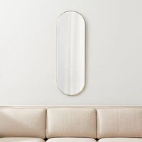 Edge Small Brass Capsule Wall Mirror 16"x48"
