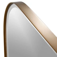 Edge Medium Brass Rounded Rectangle Wall Mirror 36"x24"