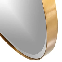 Edge Small Brass Round Wall Mirror 30"