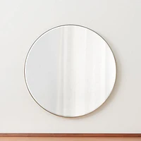 Edge Small Brass Round Wall Mirror 30"