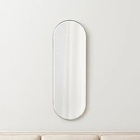 Edge Small Silver Capsule Wall Mirror 16"x48"
