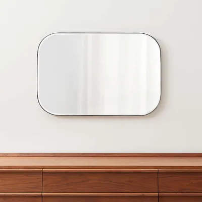 Edge Silver Rounded Rectangle Mirror