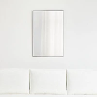 Edge Medium Silver Rectangle Wall Mirror 24"x36"