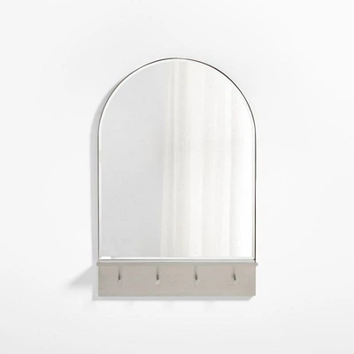 Edge Pewter Arch Entryway Wall Mirror 24"x36"