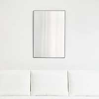 Edge Medium Black Rectangle Wall Mirror 24"x36"