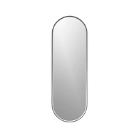 Edge Small Black Capsule Wall Mirror 16"x48"
