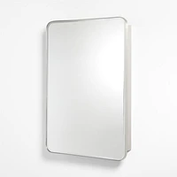 Edge Large Silver Rounded Rectangle Medicine Cabinet
