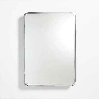 Edge Large Silver Rounded Rectangle Medicine Cabinet