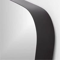 Edge Black Metal Wide Depth Floor Mirror 30"x70"