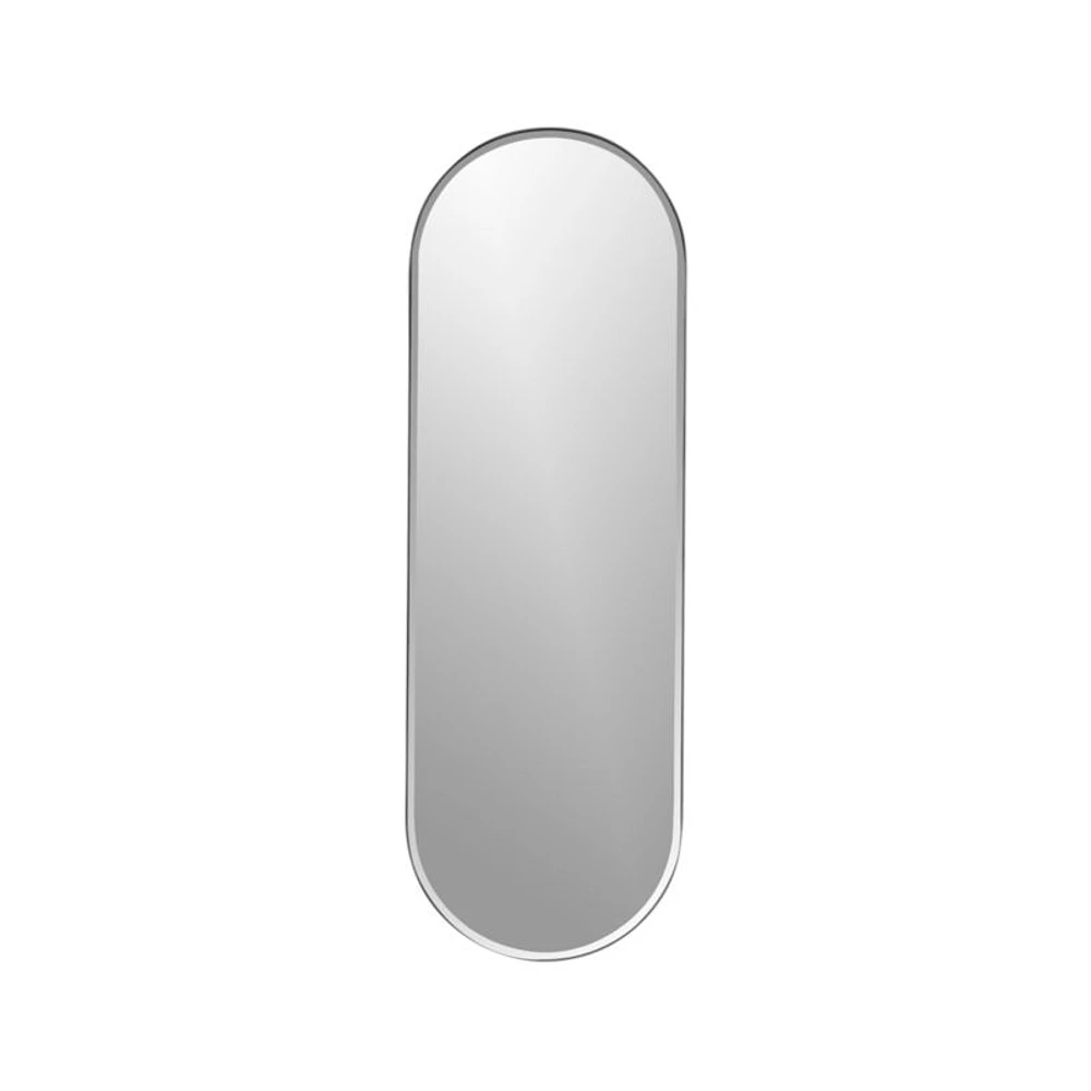 Edge Small Silver Capsule Wall Mirror 16"x48"