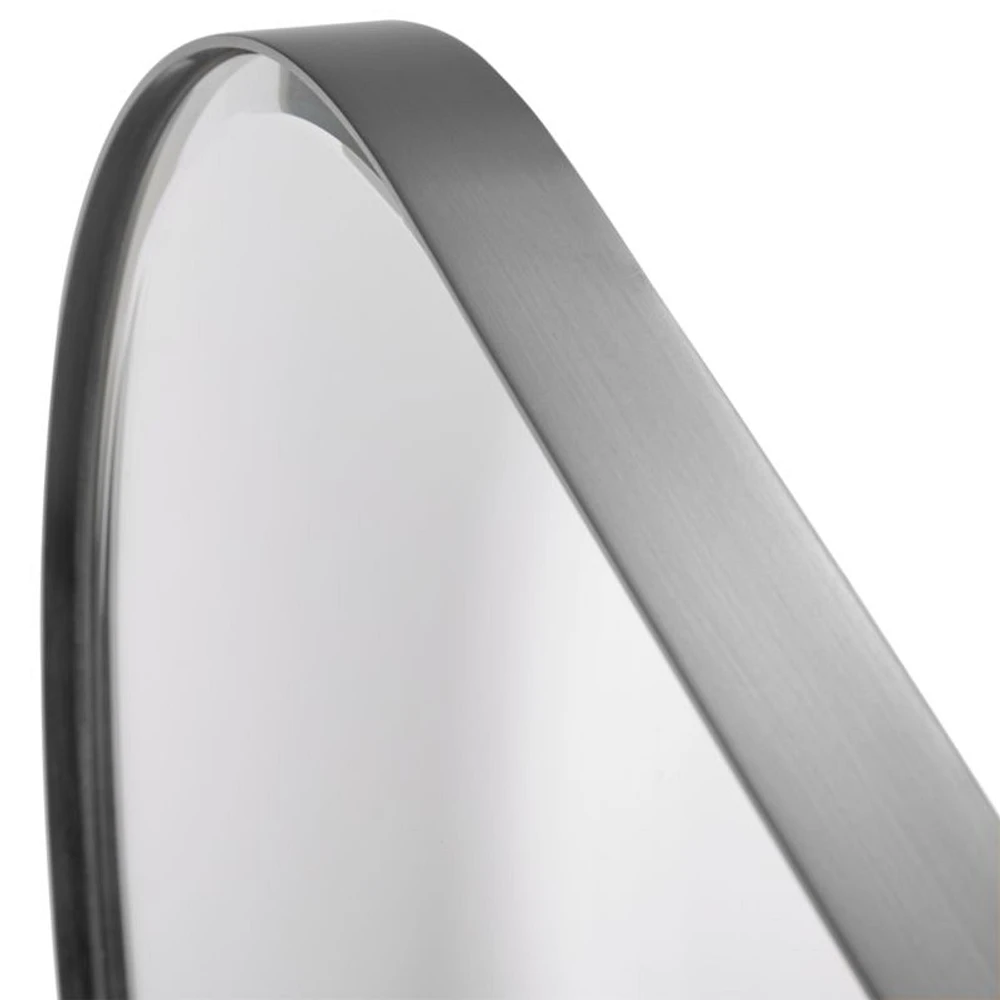 Edge Small Silver Capsule Wall Mirror 16"x48"