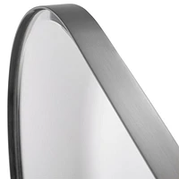 Edge Small Silver Capsule Wall Mirror 16"x48"