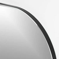 Edge Black Rounded Square Wall Mirror