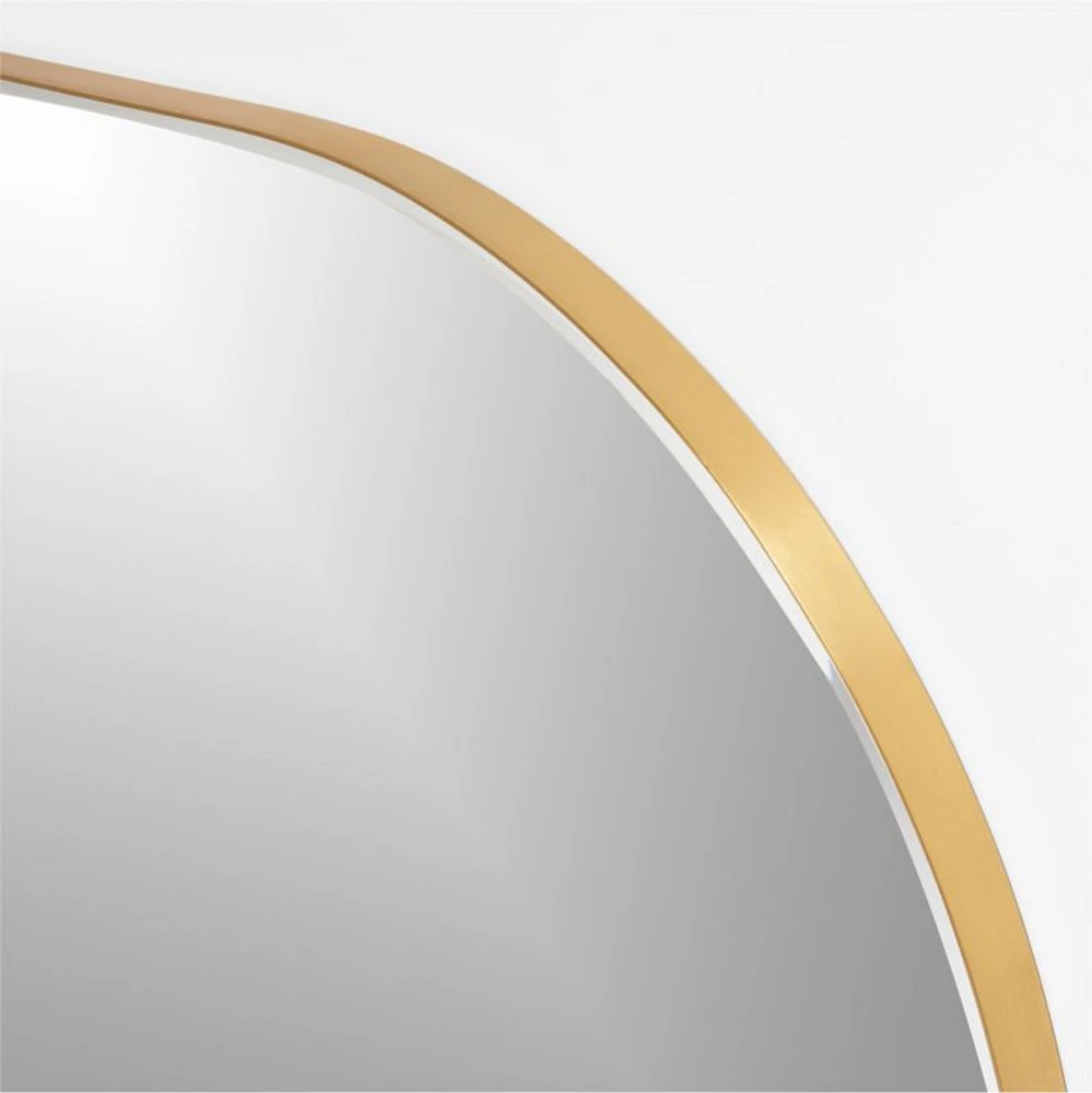 Edge Brass Rounded Square Wall Mirror