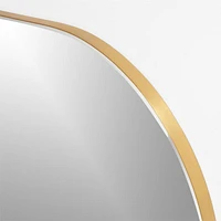 Edge Brass Rounded Square Wall Mirror