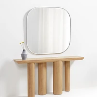Edge Nickel Rounded Square Wall Mirror