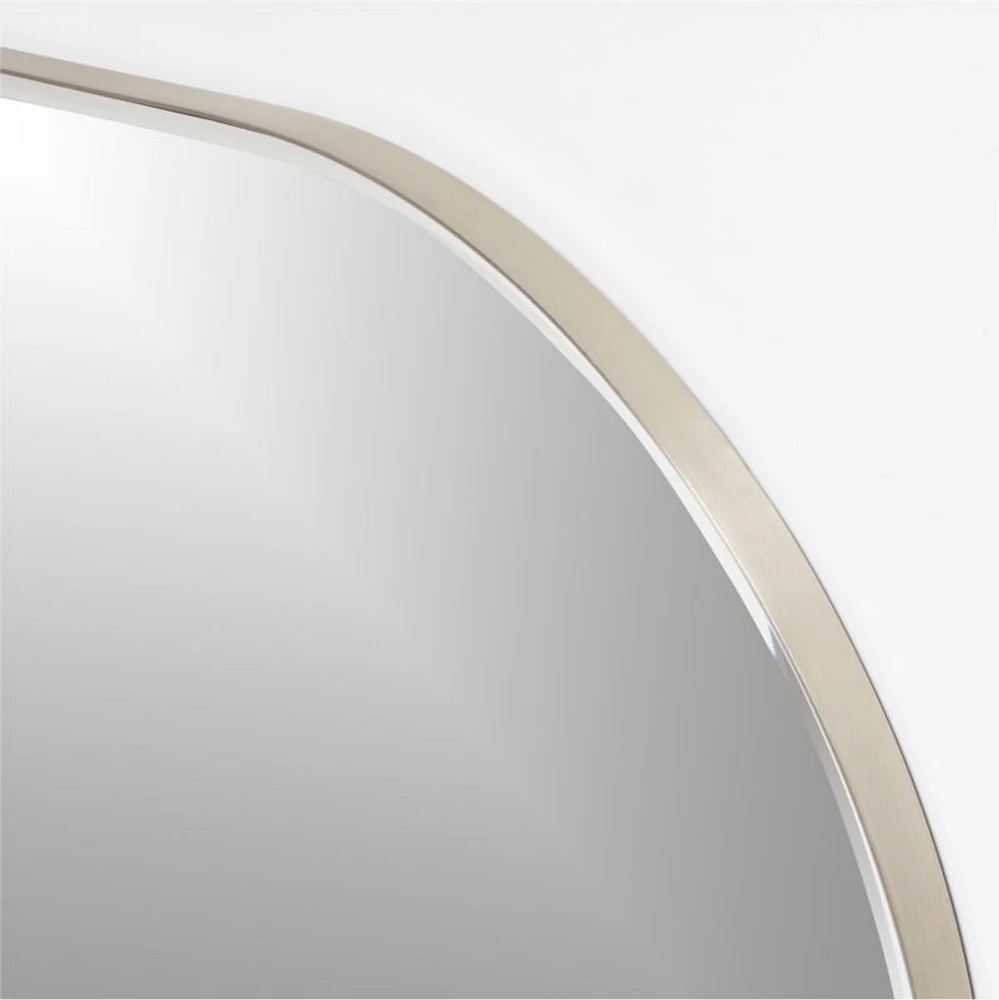 Edge Nickel Rounded Square Wall Mirror