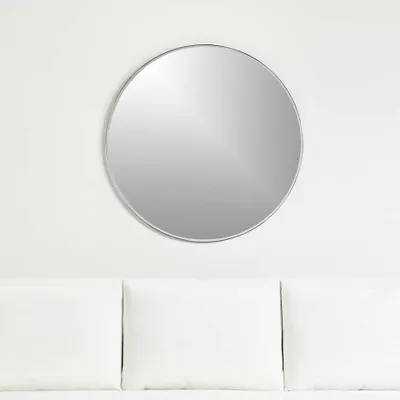 Edge Silver Round 36" Wall Mirror
