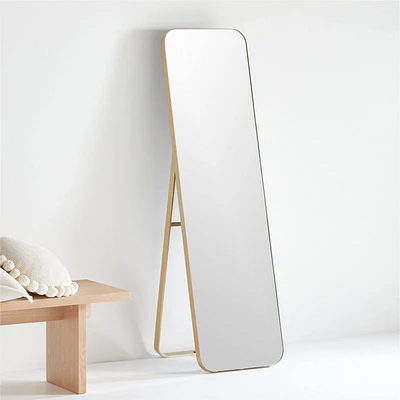 Edge Brass Standing Mirror
