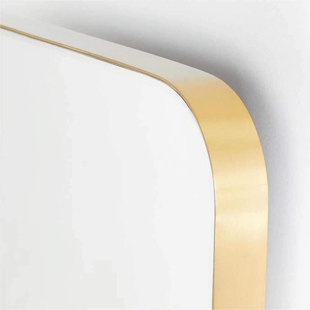 Edge Brass Standing Mirror