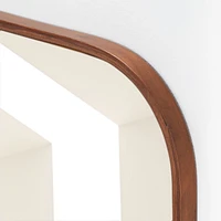 Edge Medium Walnut Rounded Rectangle Mirror 36"x24"