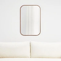 Edge Medium Walnut Rounded Rectangle Mirror 36"x24"