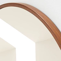Edge Small Walnut Round Wall Mirror 30"